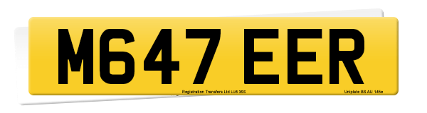 Registration number M647 EER